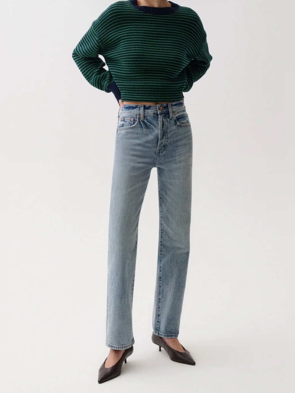 NEW PISTOLA Cassie Super High Rise Straight Jeans Bramble